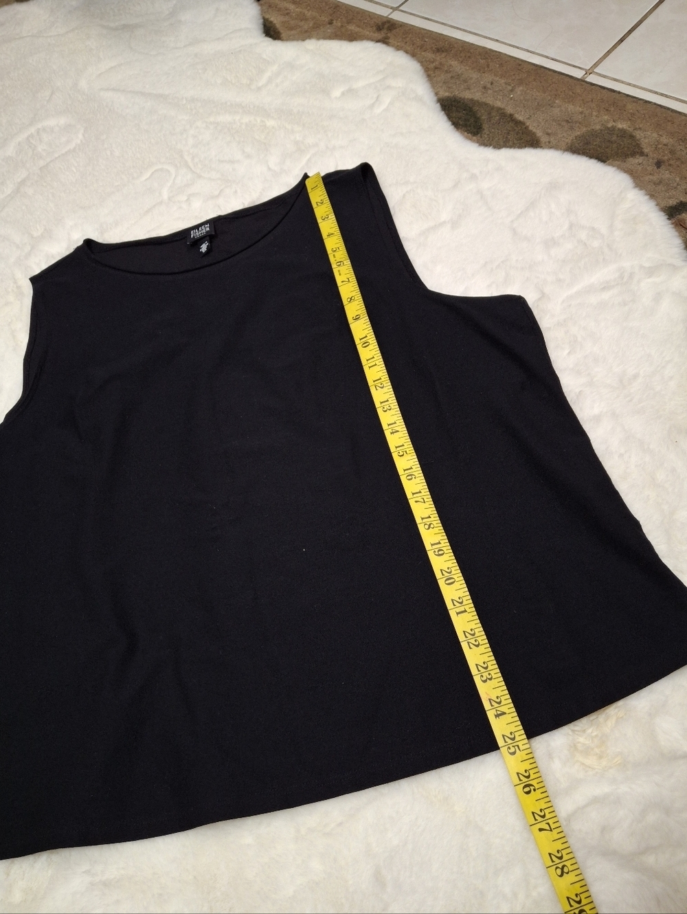Eileen Fisher Sleeveless Black Viscose Jersey Blend Top Tank  Women Size 2x - Picture 15 of 15